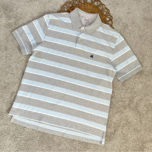 Brooks Brothers Men’s Bundle (2) Performance Cotton Polo Shirt Striped Size L - Picture 4 of 15